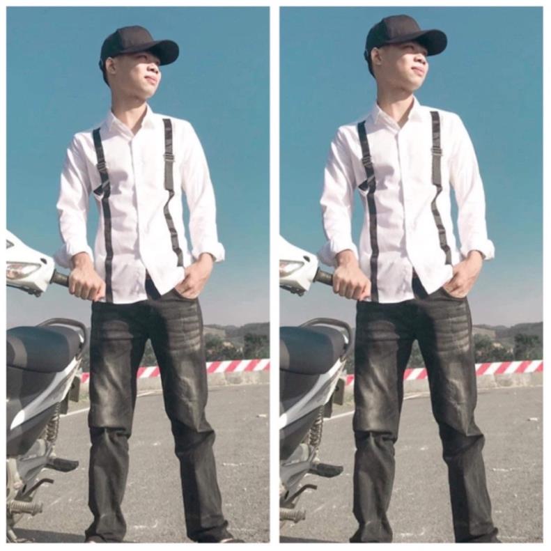 [Xả kho] Áo Sơ Mi Sọc Phối Khuy Trắng Tay Dài Nam Nữ(Hàng Sẵn)