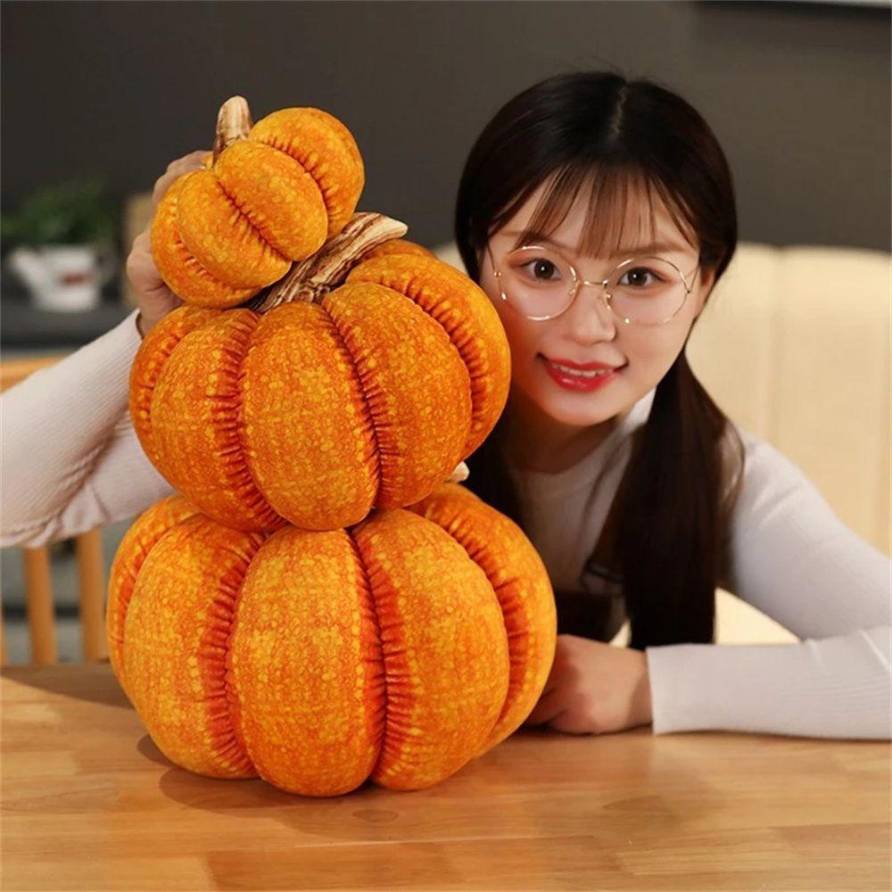 Gối Nhồi Bông Hình Quả Bí Ngô Trang Trí Nhà Cửa Dịp Halloween