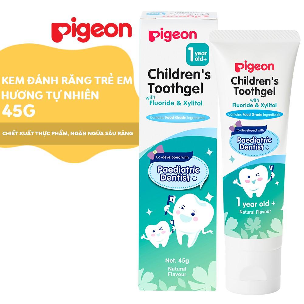 Kem Đánh Răng Pigeon 45g Cho Bé Từ 1 Tuổi - Hương Dâu/ Nho/ Hương Tự Nhiên/ Trái Cây Nhiệt Đới - Timikid