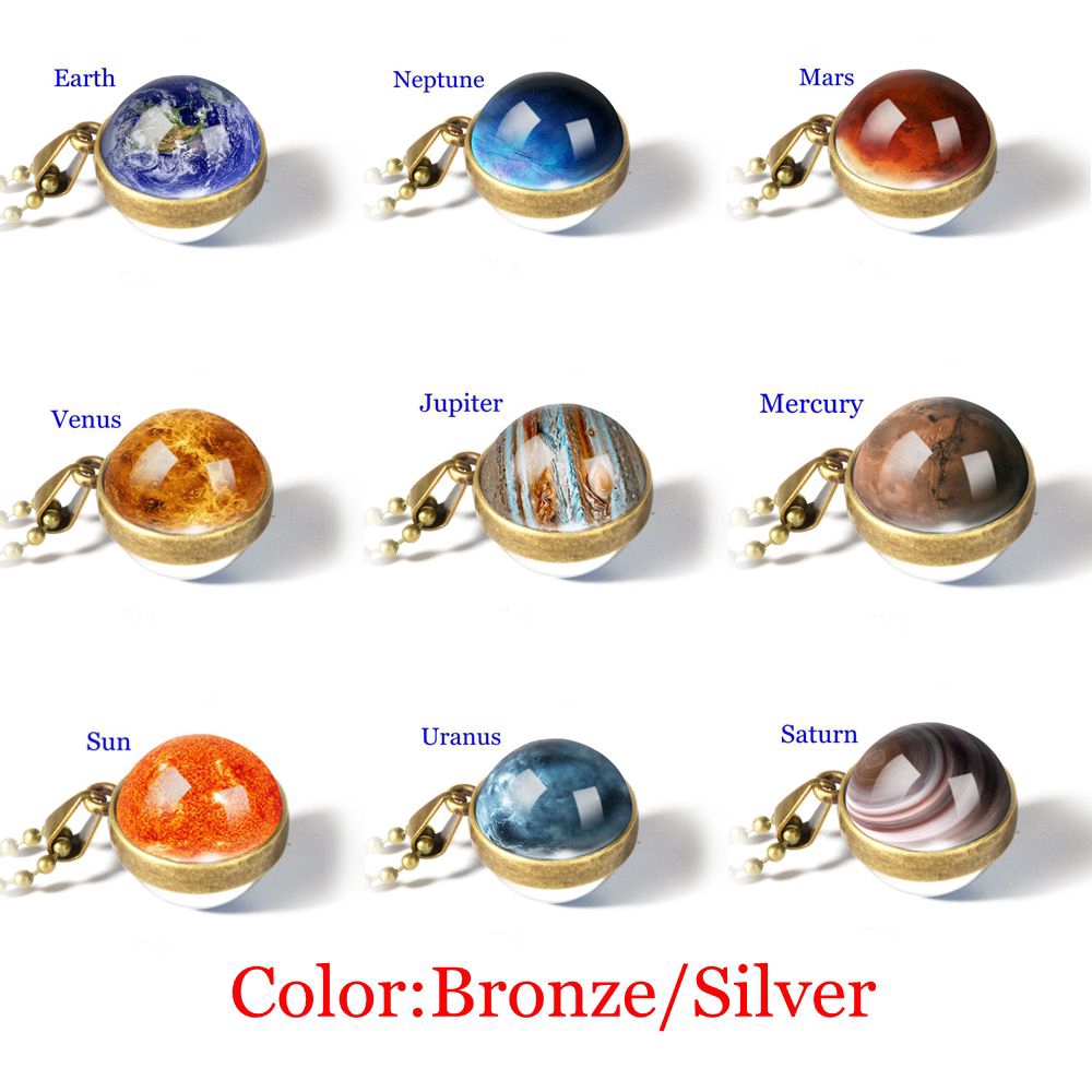 Dây chuyền mặt hình các hành tinh trong hệ mặt trời phong cách thời trang