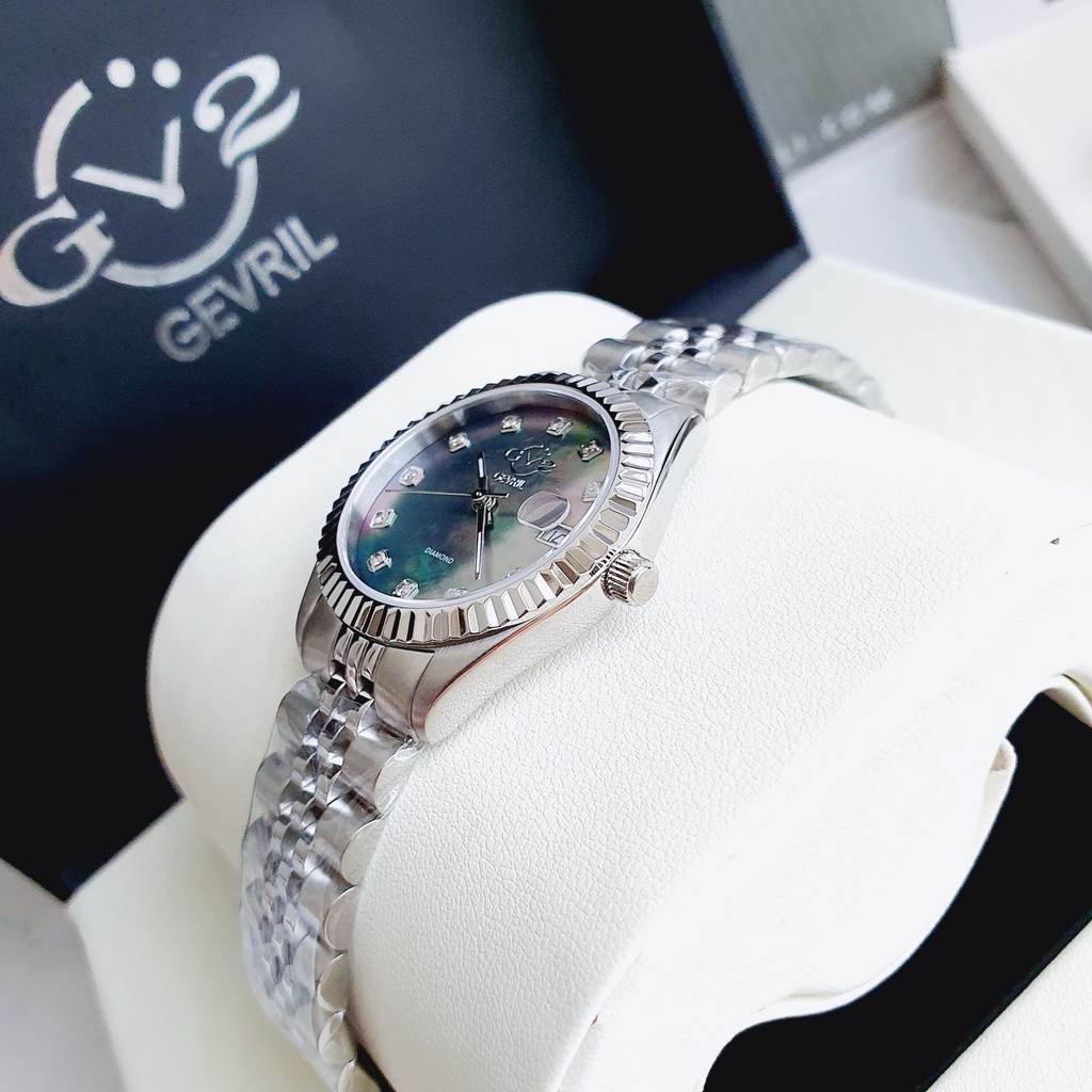 Đồng hồ nữ dây thép GV2 Gevril 12407 Naples