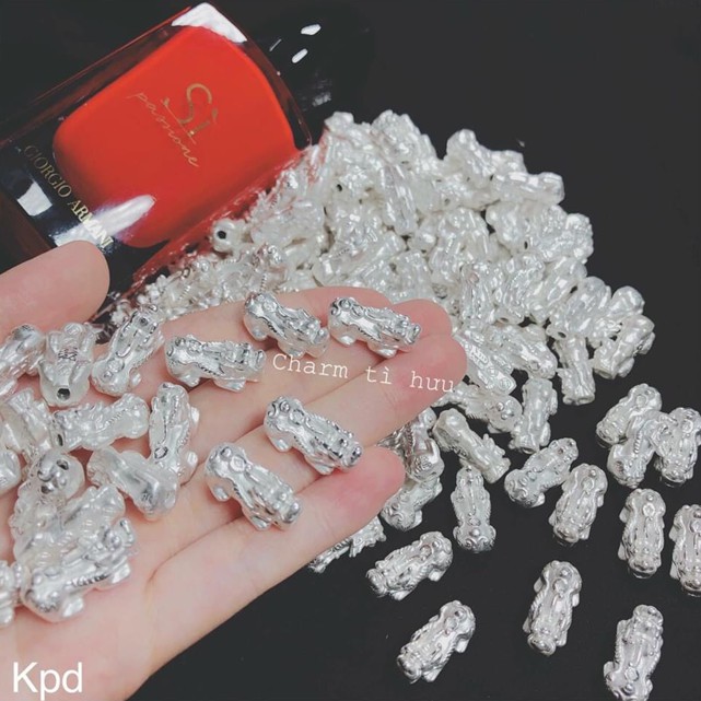 FREESHIP Tỳ Hưu Bạc Cao Cấp, Bạc Xi Vàng Mang Lại May Mắn, Tài Lộc, Phụ Kiện Vòng Nam Nữ [Vòng Tay Đôi]