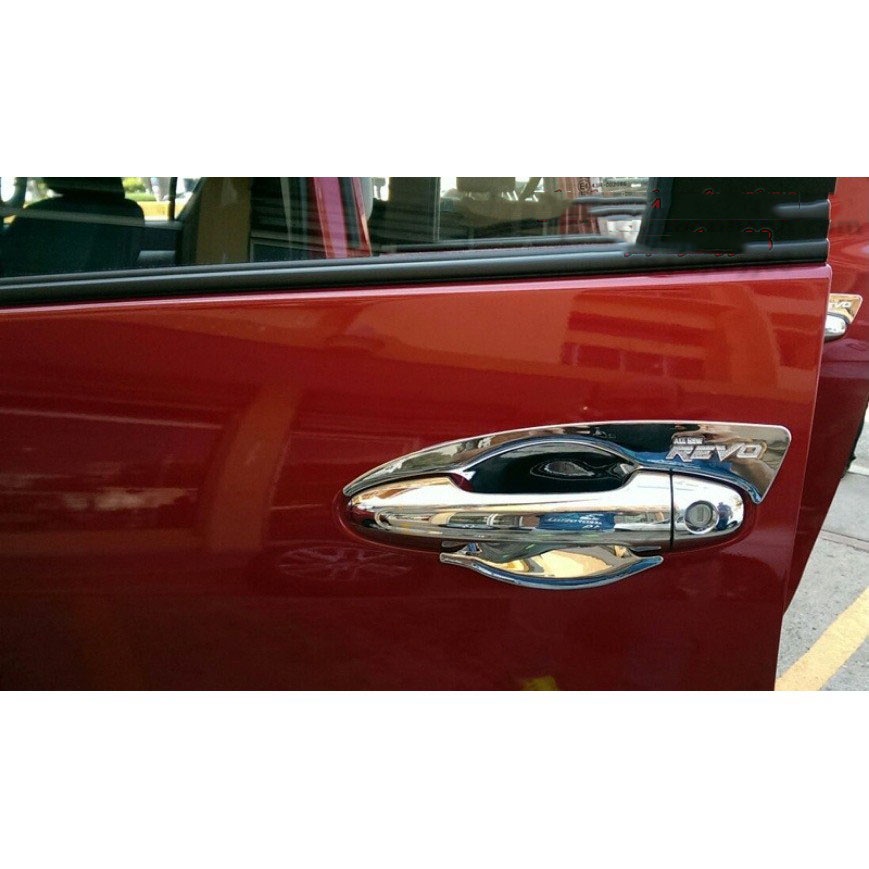 Ốp Tay Hõm Cửa Xe Hilux 2017 2018 2019 2020 2021 Mẫu Mạ Crom