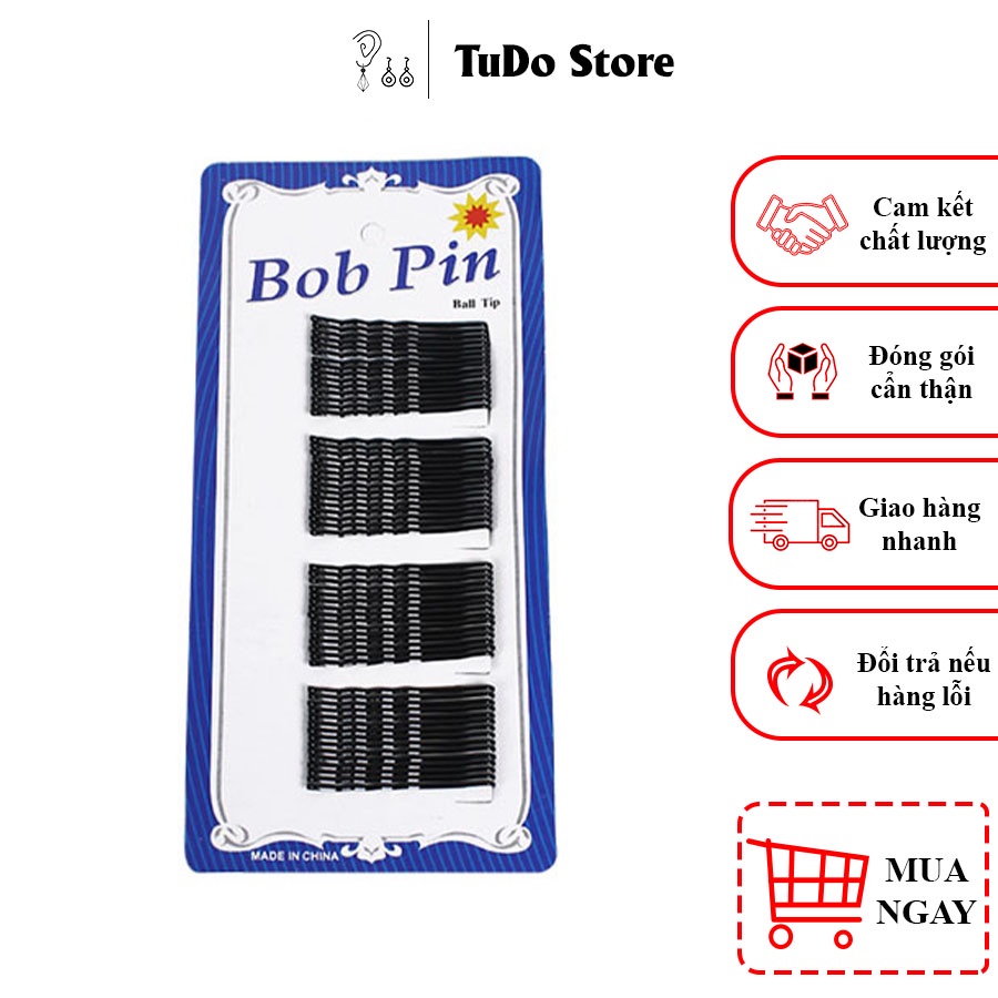 Vỉ kẹp tăm Bob pin, Ghim Tăm Kẹp Tóc tiện lợi cho nữ P02