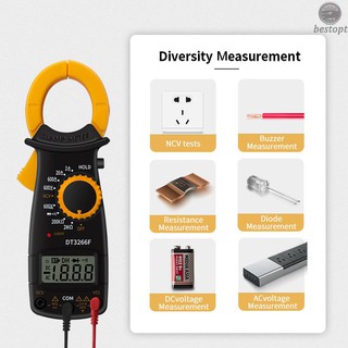 B&O Digital Clamp Meter Multimeter Handheld AC DC Voltage Current Voltmeter Diode Resistance Non-contact Fire Wire Identification