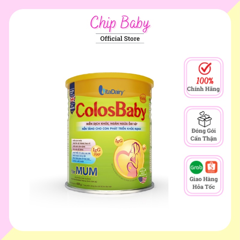 [CHÍNH HÃNG] Sữa Bột VitaDairy ColosBaby Gold for MUM Hộp 800g (Cho phụ nữ mang thai &amp; cho con bú)