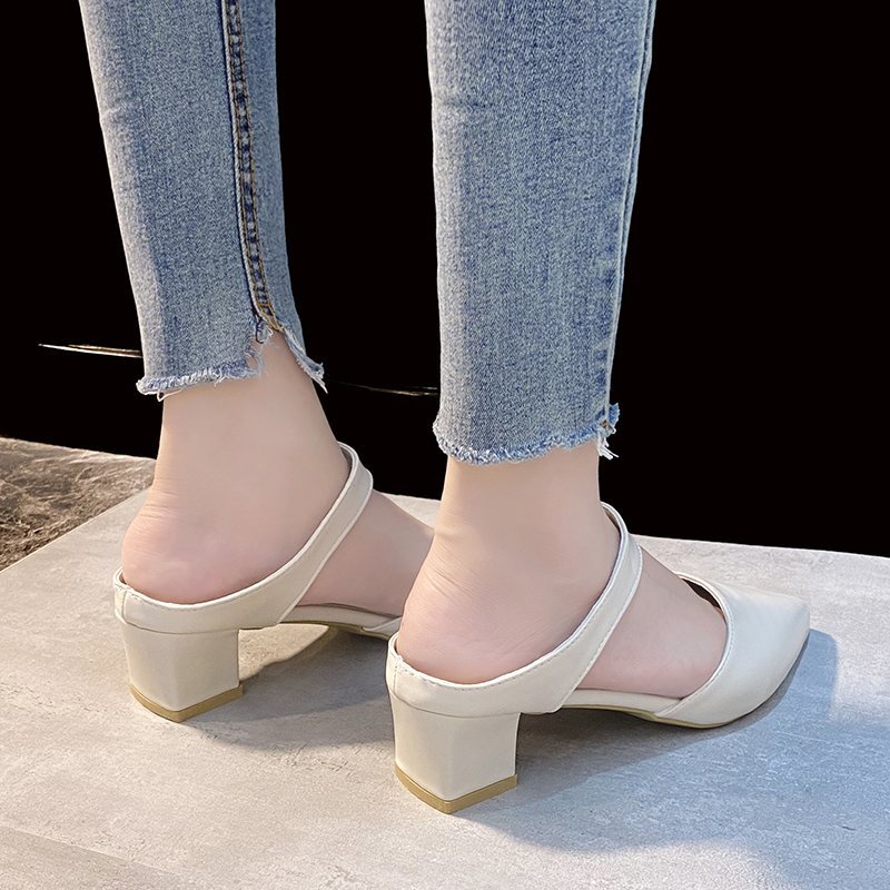 Giày Cao Gót Da Mũi Nhọn Thời Trang Cho Nữ