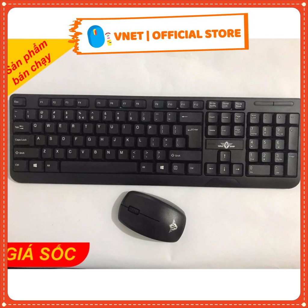 Bộ bàn phím và chuột không dây văn phòng không dây Gnet KM210 TJ 808 phím chuột mini G1000 bảo hành 6 tháng VNET