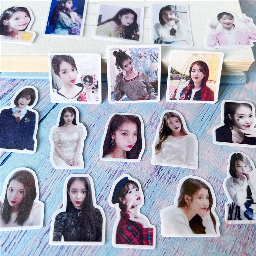 ★★★ Iu Lee Ji Eun Q-3 ♪ Sticker Trang Trí Nhật Ký Xinh Xắn Chất Lượng ★★★ Set 40 Sticker Dán Trang Trí Album DIY