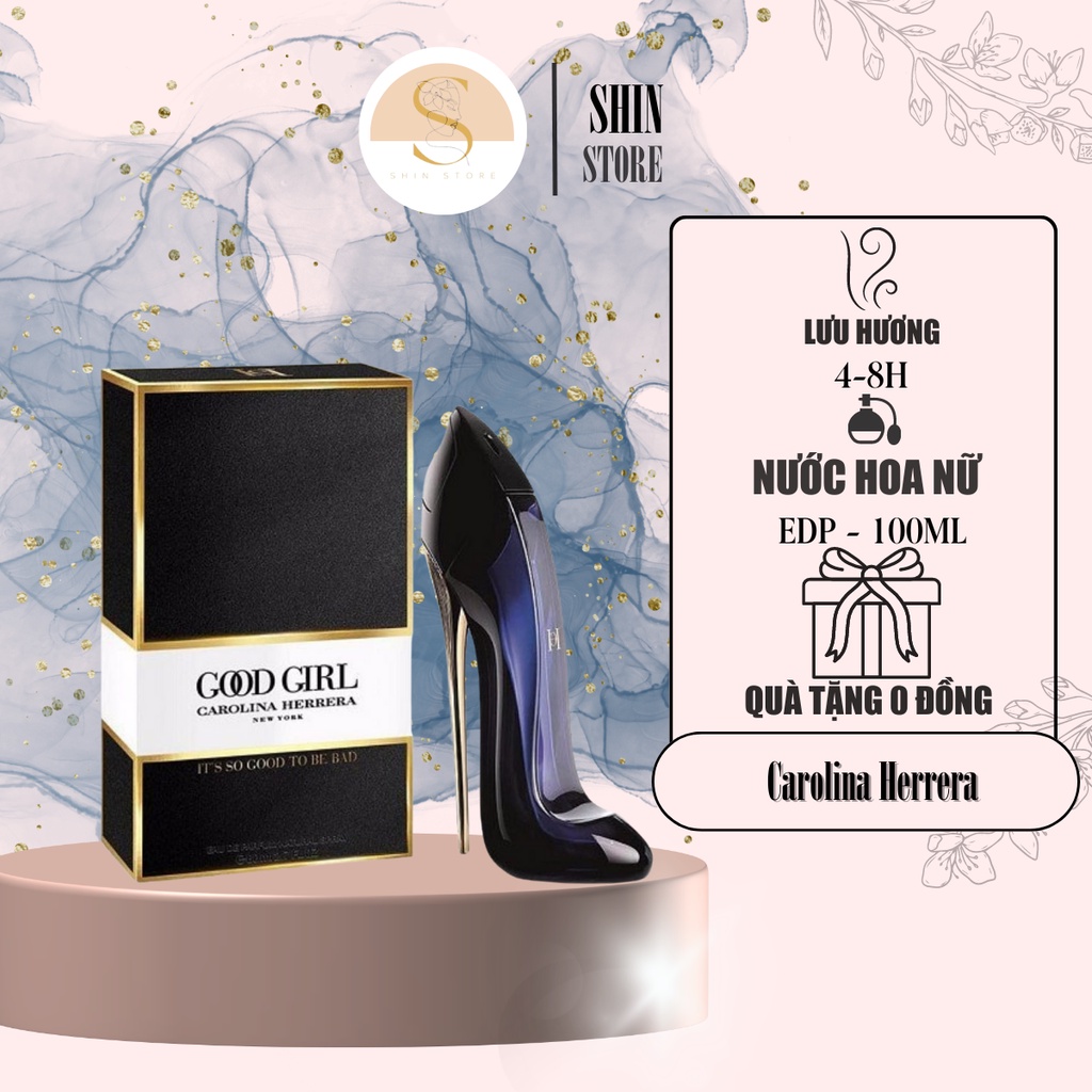 Nước Hoa Nữ Guốc Đen Carolina Herrera bản EDP dung tích 80ml hương thơm nhẹ nhàng nữ tính quyến rũ lưu hương lâu