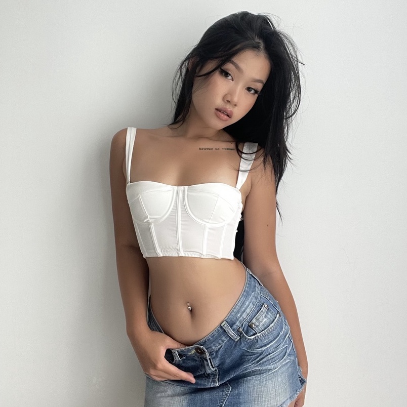 Jane Corset - Áo Bra Top Lụa Cao Cấp Mềm Mại Áo Corset Cúp Ngang Thiết Kế La Perbra Premium