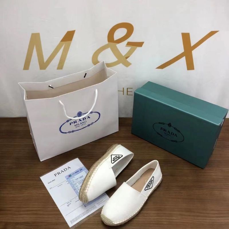 x(ẢNH THẬT) Giày Mọi Prada Viền Cói Dệt Mềm Êm Fullbox Bill Túi Hãng Cao Cấp