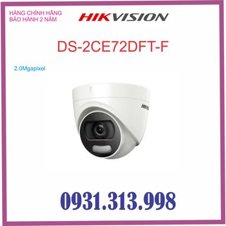 Camera hd-tvi dome hồng ngoại 2.0 mp ds-2ce72dft-f