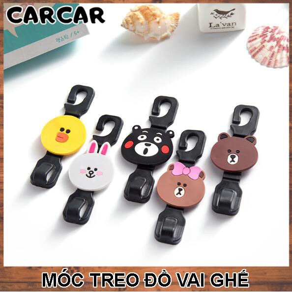 Móc treo đồ vai ghế ô tô hình gấu Brown và những người bạn