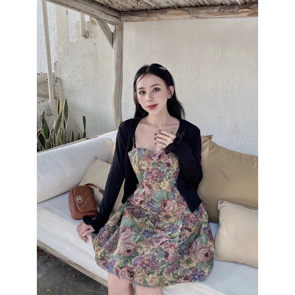 SET BỐ HOA KÈM ÁO size S/M - Pinkger Clothing
