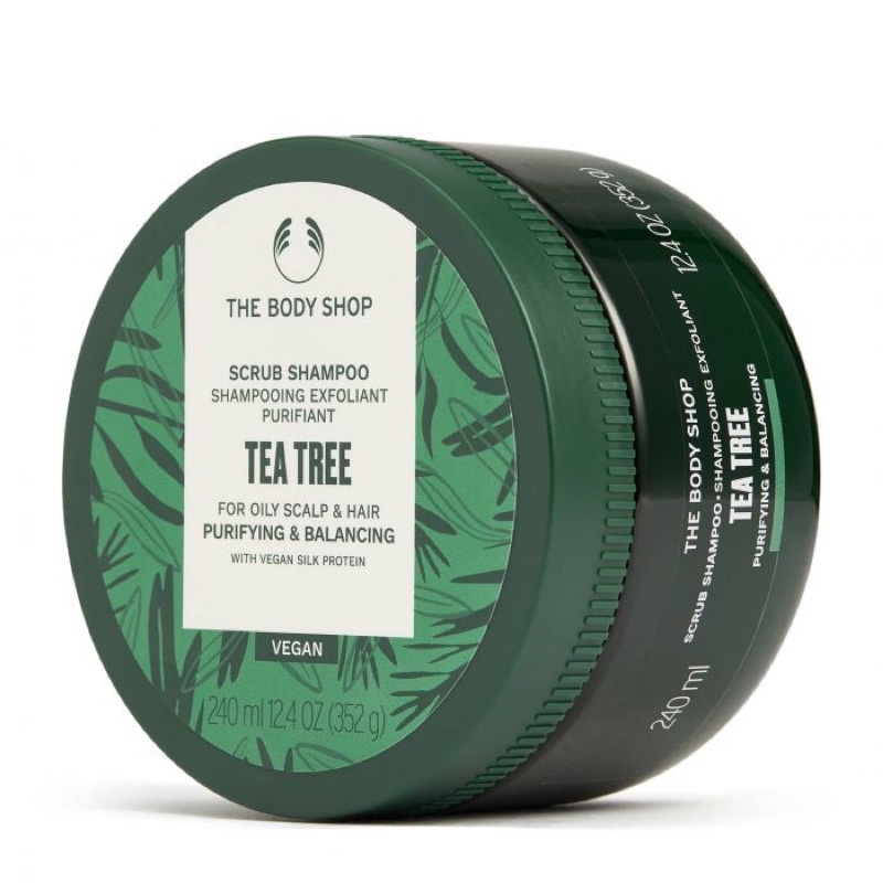 Tẩy Da Chết Da Đầu The Body Shop Tea Tree Purifying & Balancing Hair & Sclap 240ml