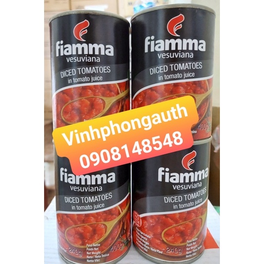 Cà chua xắt miếng FIAMMA Diced Tomatoes 400g