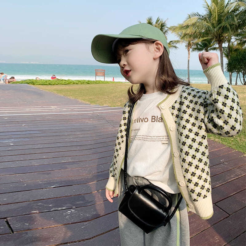 Áo khoác Cardigan len phong cách hàn quốc thời trang mùa thu dành cho bé gái
