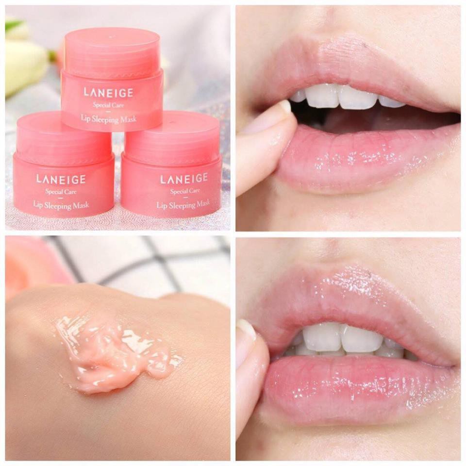 [Mới - Hót] Nạ ngủ môi giúp làm hồng giảm khô môi và dưỡng môi mềm mại Laneige Lip Sleeping Mask 3g