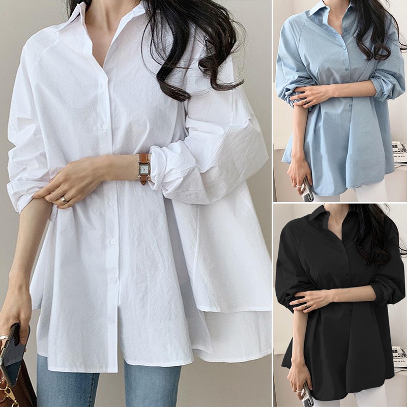 Áo Sơ Mi ZANZEA Cho Nữ Tay Dài Hợp Thời Trang