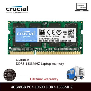 Thẻ Nhớ laptop 4gb 8gb pc3-10600 ddr3 1333mhz 204pin Ddr ram cl11 1.5v