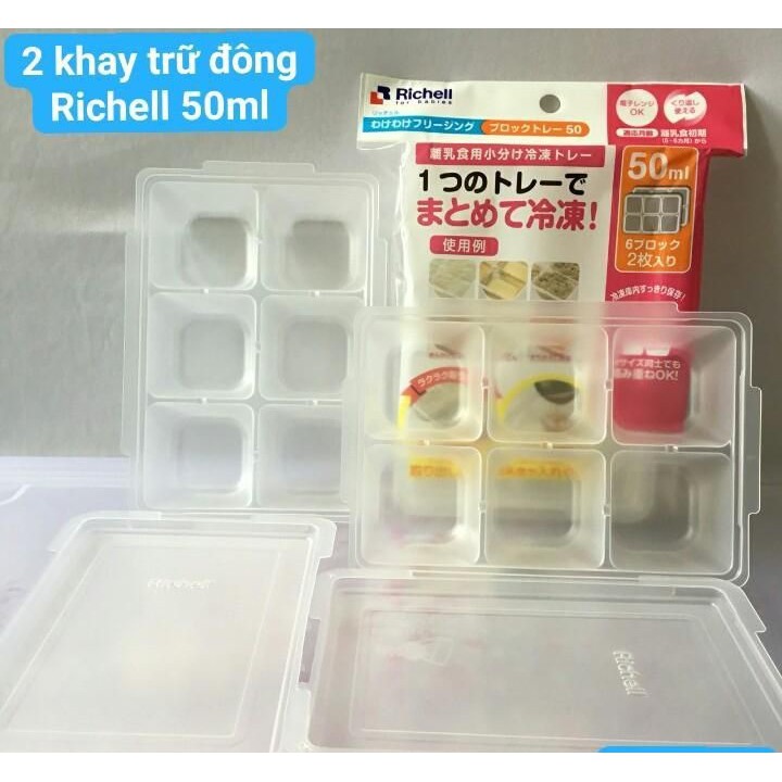 SET 2 khay trữ đông đồ ăn dặm cho bé RICHELL