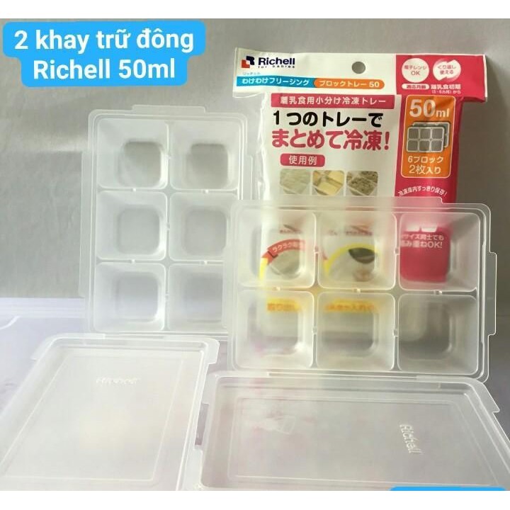 SET 2 khay trữ đông đồ ăn dặm cho bé RICHELL