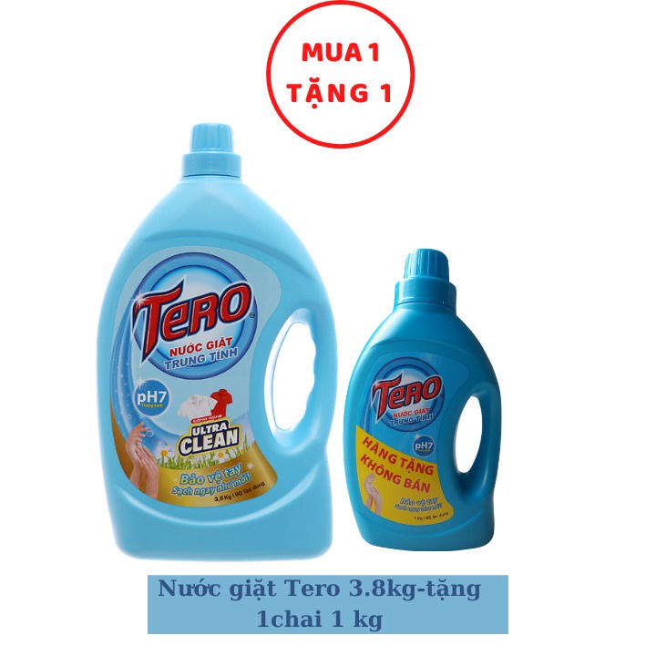 [Mua 1 tặng 1] Nước giặt Tero 3.8L - tặng kèm chai 1L