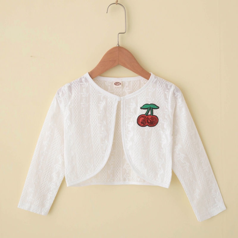 Áo Khoác Cardigan Tay Ngắn Phong Cách Công Chúa Dành Cho Bé Gái