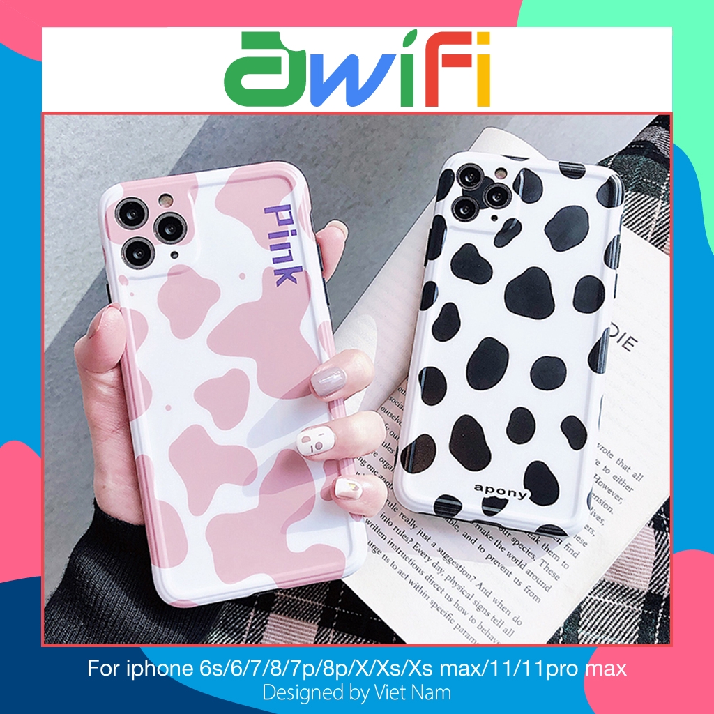Ốp lưng iphone imd new bò sữa 5/5s/6/6plus/6s/6splus/7/7plus/8/8plus/x/xr/xs/11/12/pro/max/plus/promax - Awifi Case Q3-8 | BigBuy360 - bigbuy360.vn