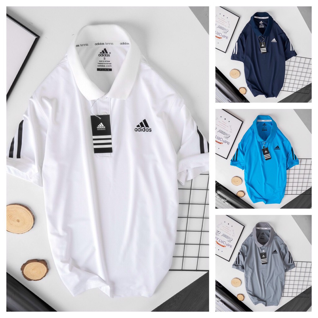 Áo thun thể thao, nam adidas hàng hiệu , áo thun nam ngắn tay có cổ, áo thể thao nam adidas. xịn