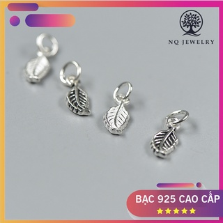 Charm bạc thái hình 1 chiếc lá treo