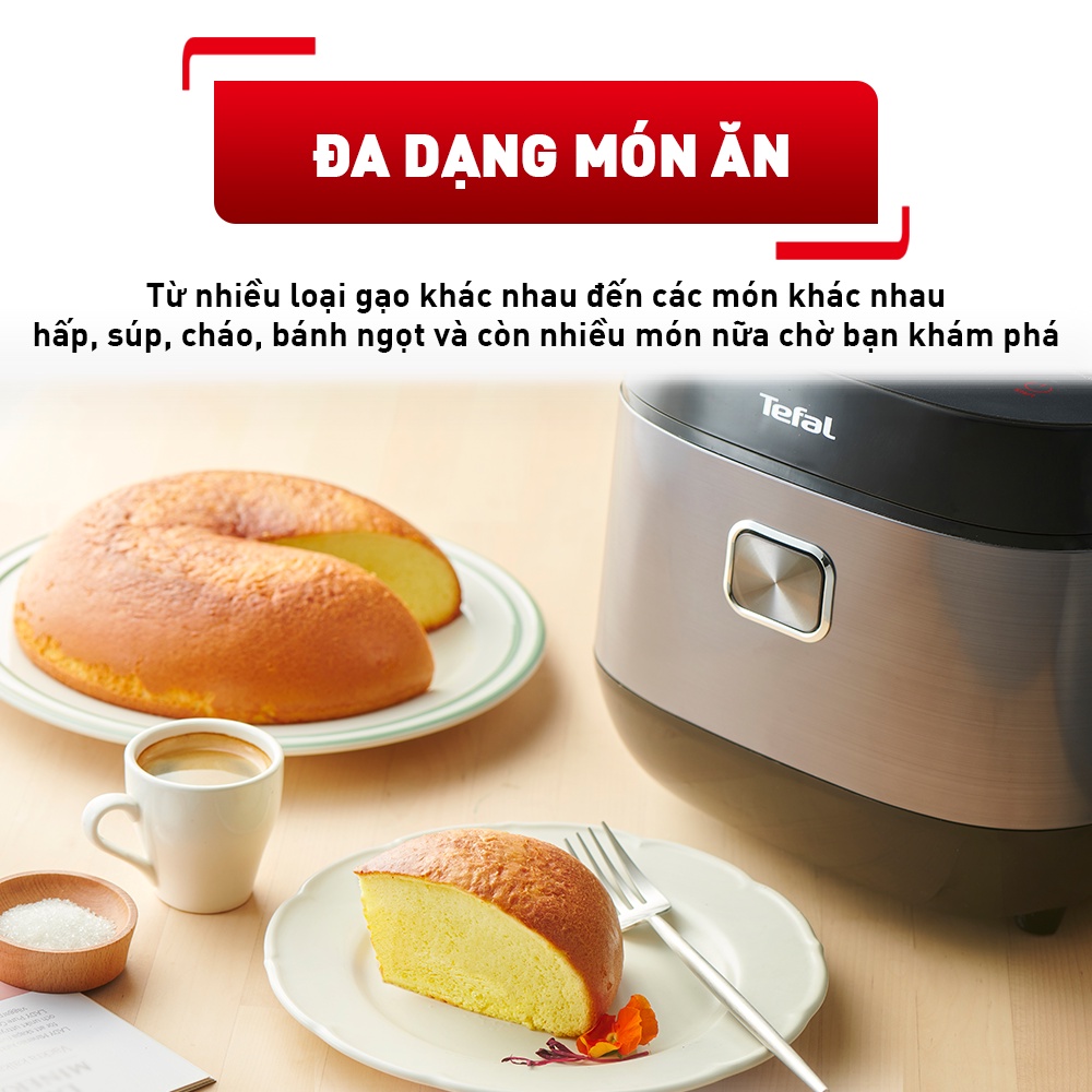 Nồi cơm điện tử Tefal 1.8L RK776968 - Hàng Chính Hãng
