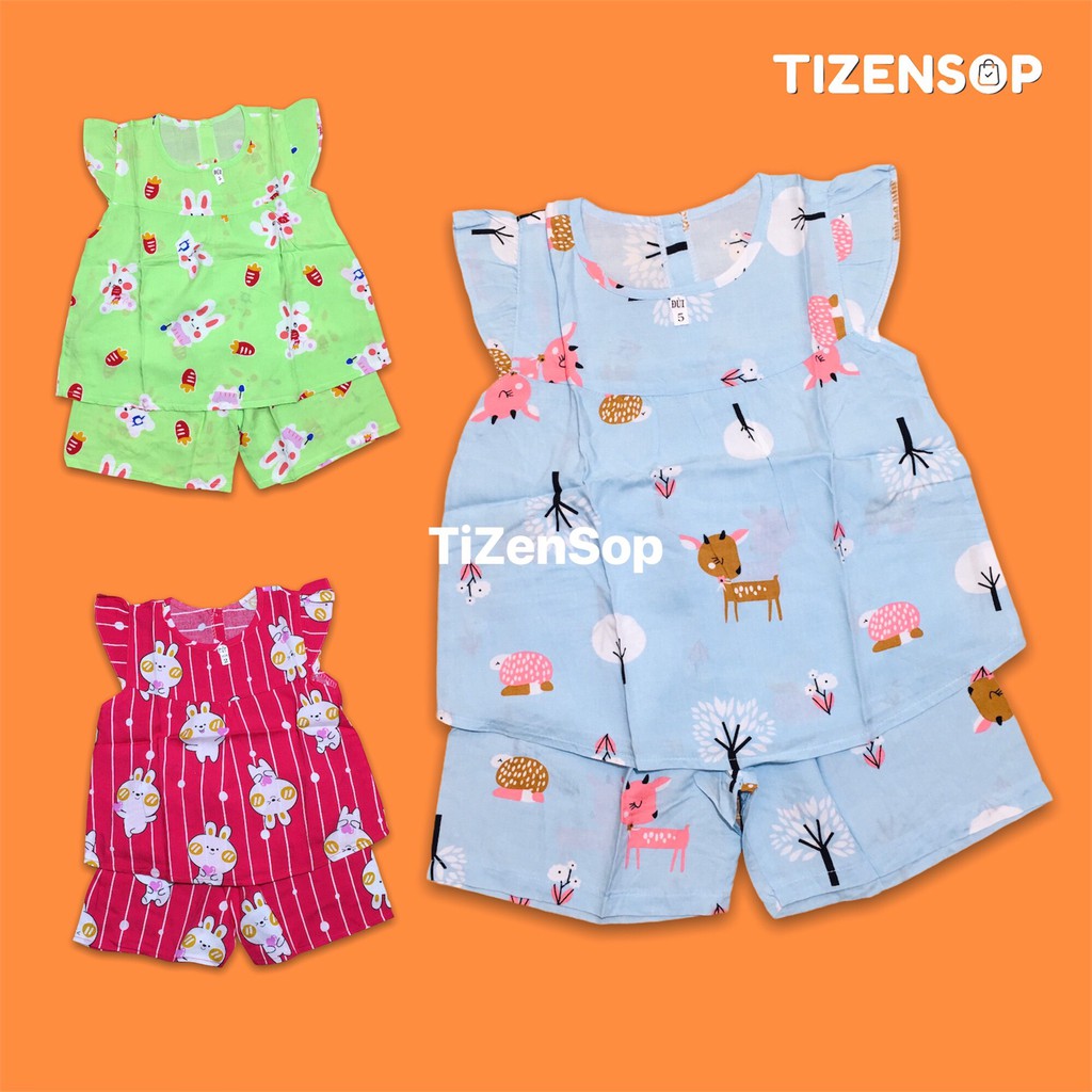 Bộ tole bé gái đồ lanh cho bé kiểu cánh tiên quần đùi