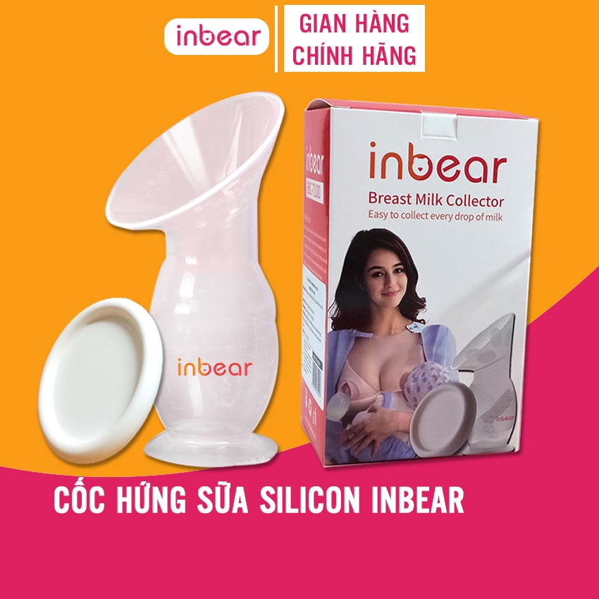 Cốc Hứng Sữa Silicon Inbear (IBC - 7100) - Vừa Hứng Sữa, Vừa Hút Sữa Hiệu Quả, Lực Dính Bám Chắc