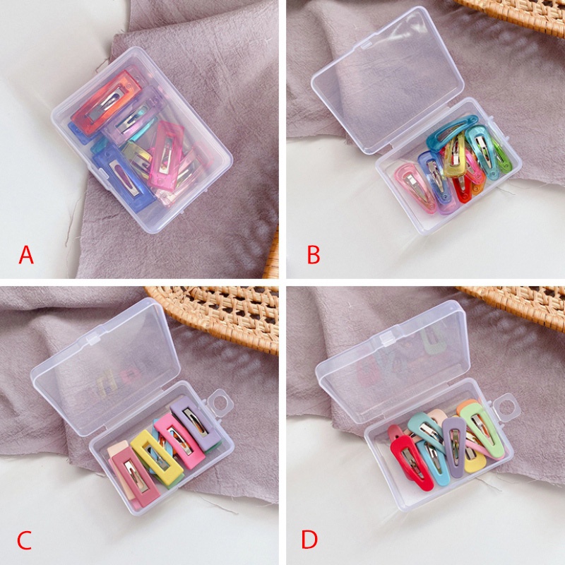 Set 10 kẹp tóc màu trơn xinh xắn dễ thương