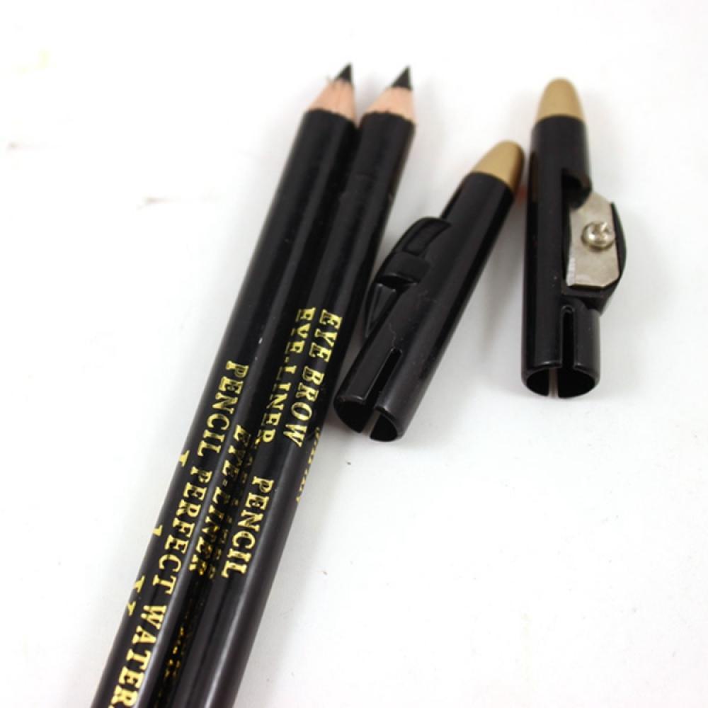 Bút Chì Kẻ Lông Mày Màu Đen / Nâu Có Nắp Gọt Dành Cho Nữ SOFTNESS