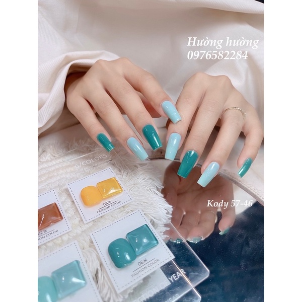 [Màu 7-12] Set sơn gel bán lẻ, sơn móng tay màu mua hè hàn quốc hiệu KODY chai 18ml