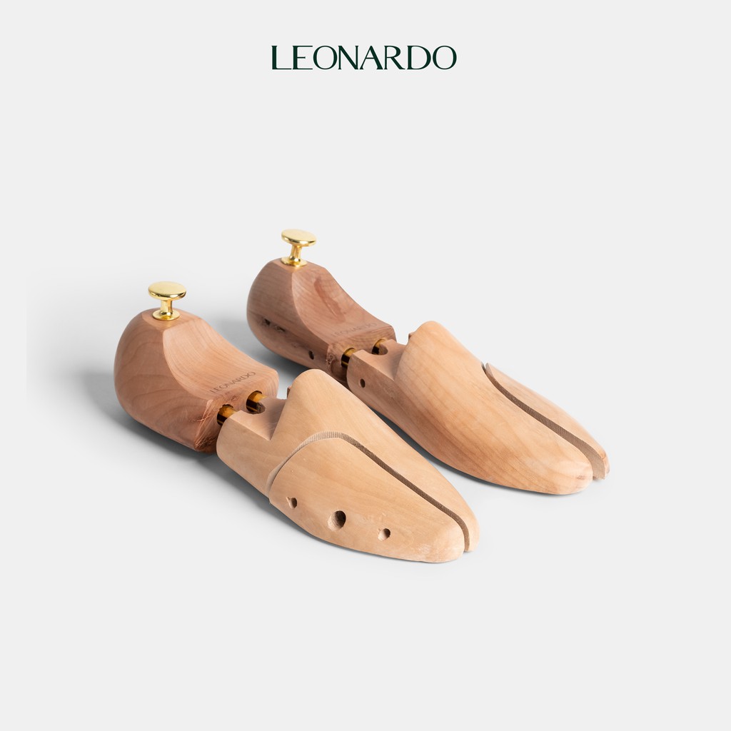 Cây giữ phom giày Shoe Tree gỗ tuyết tùng thương hiệu Leonardo