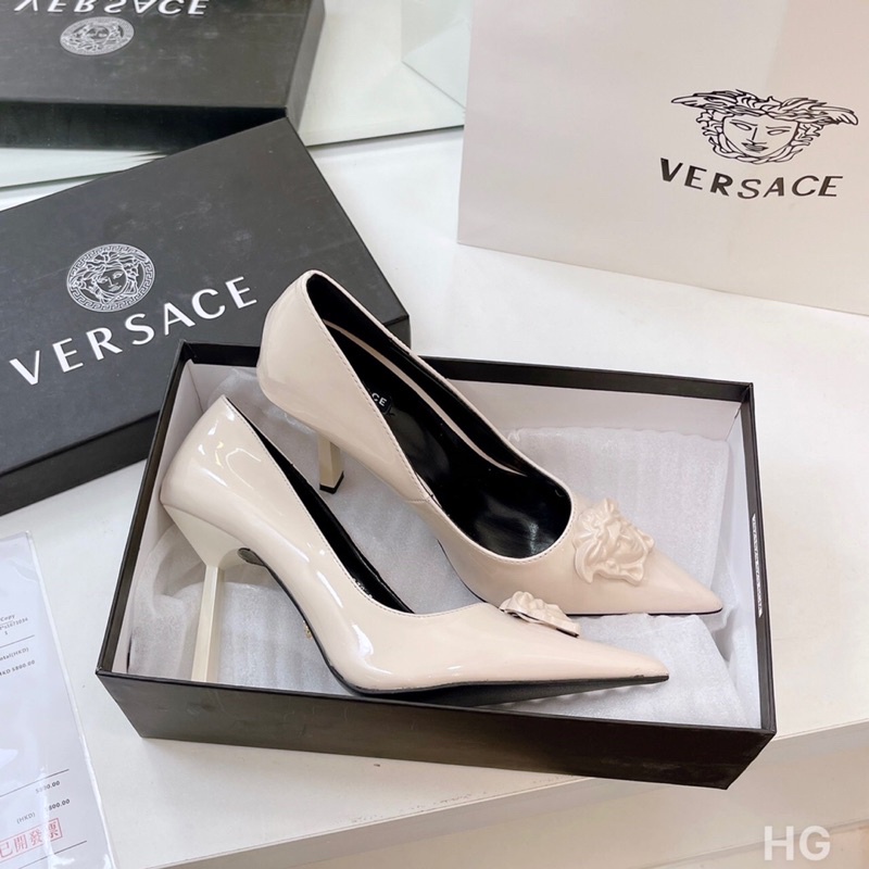 Giày cao gót versace tag khoá gót nhọn fullbox