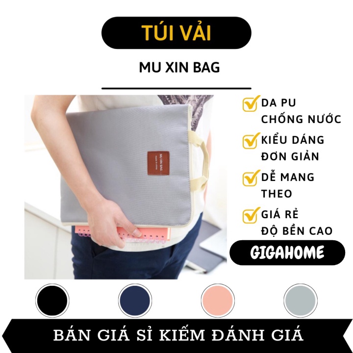 Túi Đựng Máy Tính Xách Tay GIGAHOME Túi Vải Đựng Tài Liệu, Hồ Sơ Giấy A4 Chống Sốc 9138