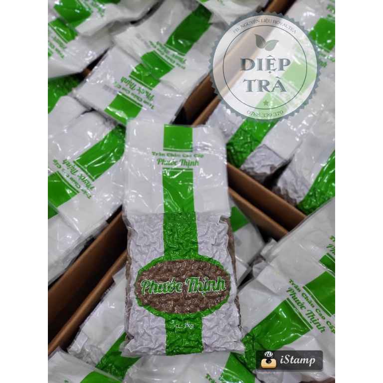 Trân châu đen Phước Thịnh 2kg (Dẻo dai, hạt tròn, để lâu trong nước đá vẫn mềm dai) - ĐỘC QUYỀN PHÂN PHỐI BỞI DIỆP TRÀ