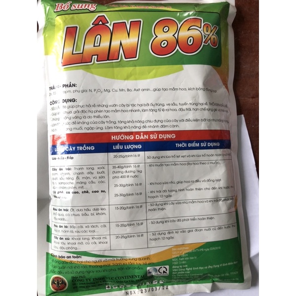 LÂN 86 chuyên tạo mầm,kích bông đồng loạt