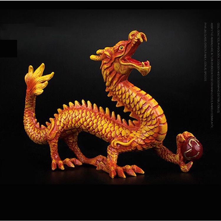 Mô phỏng loạt phim thần thoại mô hình động vật rồng rồng Trung Quốc rồng vàng đồ chơi búp bê trẻ em quà tặng đồ chơi