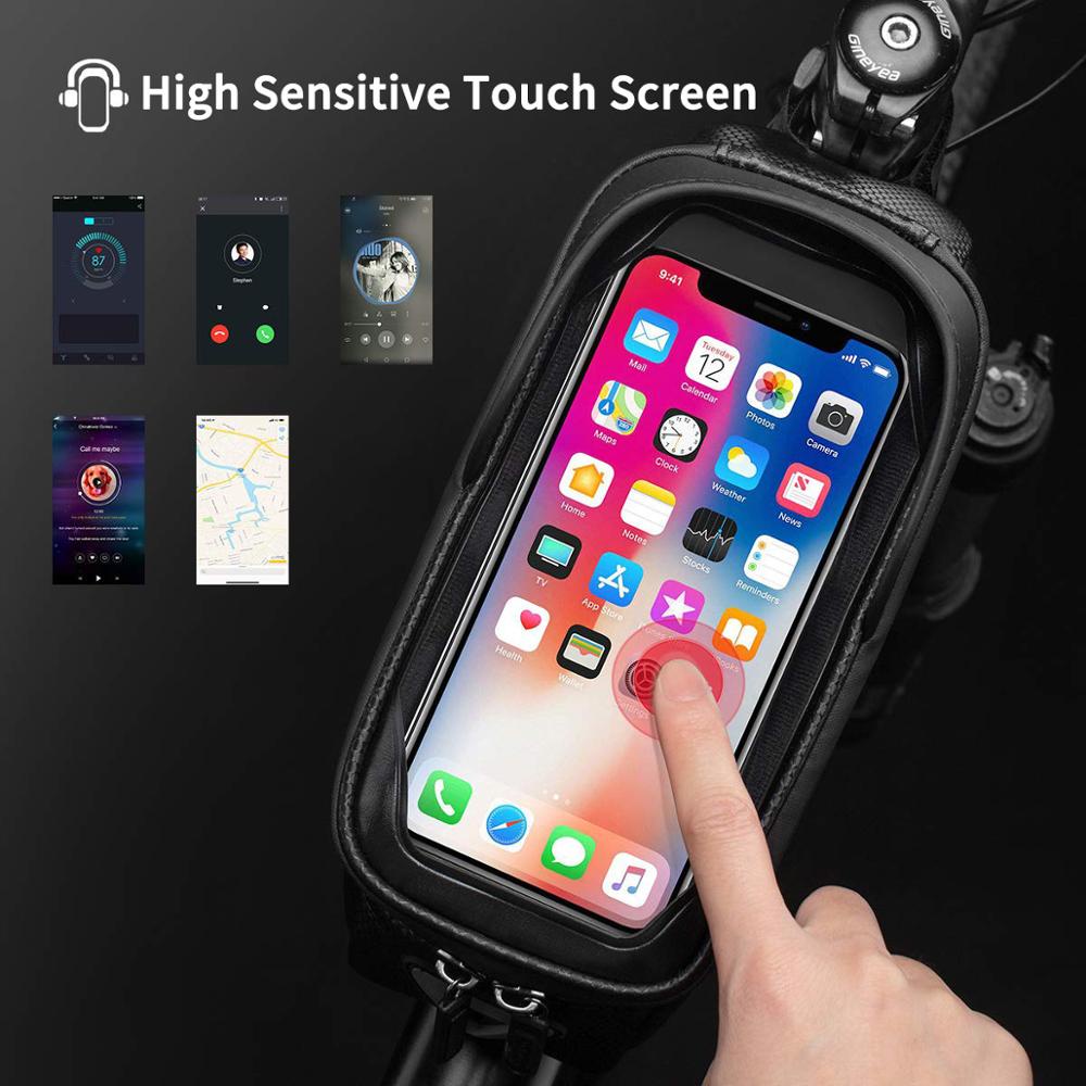 Túi Đựng Điện Thoại Rockbros 6.8 Inch 1.7L Gắn Khung Trước Xe Đạp Tiện Lợi