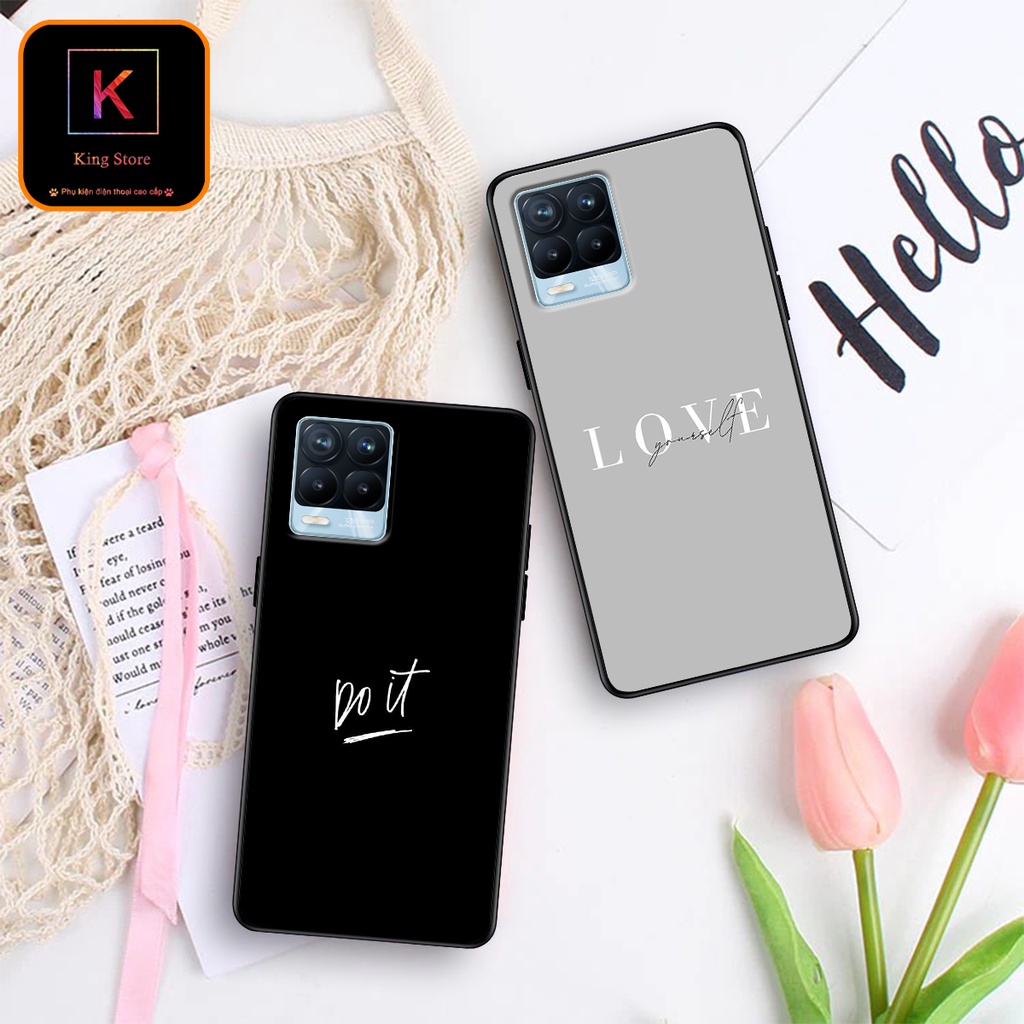 Ốp lưng Oppo Realme 8 - Realme 8 Pro - Ốp Oppo in hình WordLove - Chất liệu TPU siêu bền