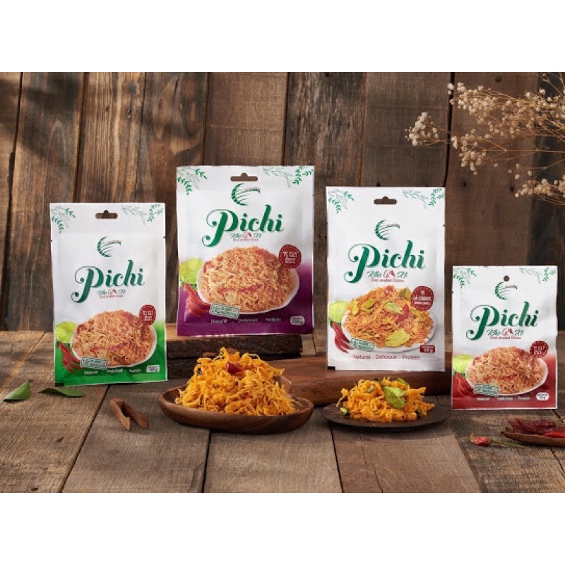 Khô gà xé cay vị lá chanh Pichi (Gói 50g)