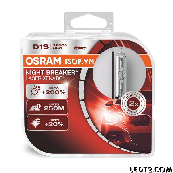 [LEDT2 ISOP] Đèn Xenon Osram Night Breaker Laser [Bảo hành 3 năm] [SL: 1 Cái]