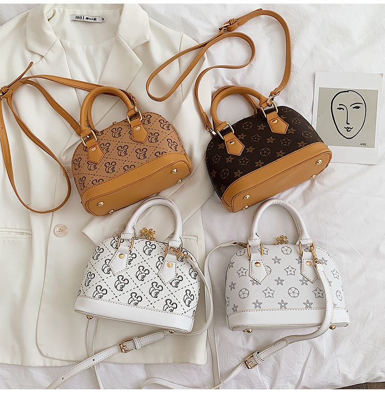 Túi Xách JASMIN NOIR Kiểu Vỏ Sò In Họa Tiết Hoa Thời Trang Dành Cho Nữ