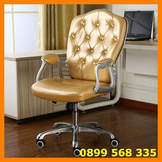 Ghế Da Văn Phòng Chân Xoay, Ghế Làm Việc Dành Cho Nữ Phong Cách Châu Âu